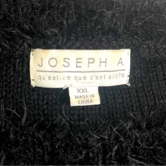 Joseph A. Women's Plush Black Stripes Pullover Crew Neck Top Sweater - Size XXL - Picture 4 of 7